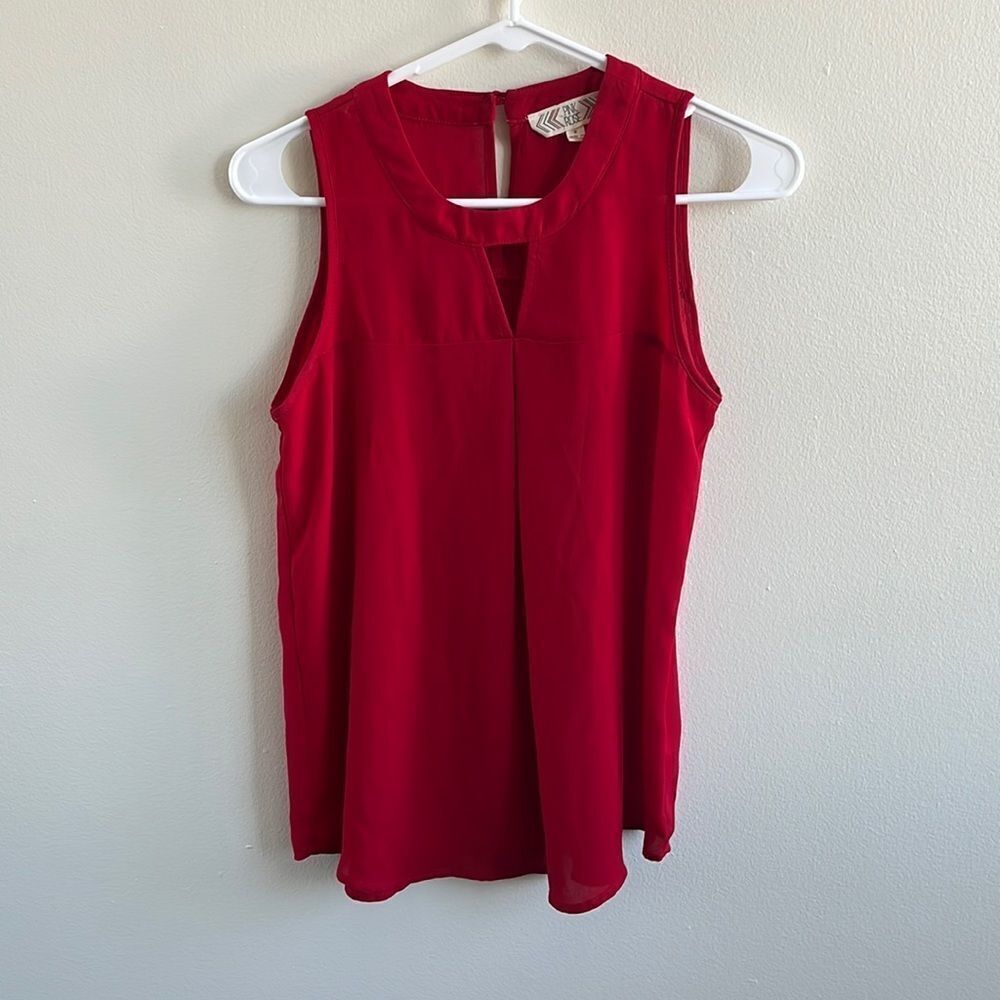 Sleeveless Red Top 